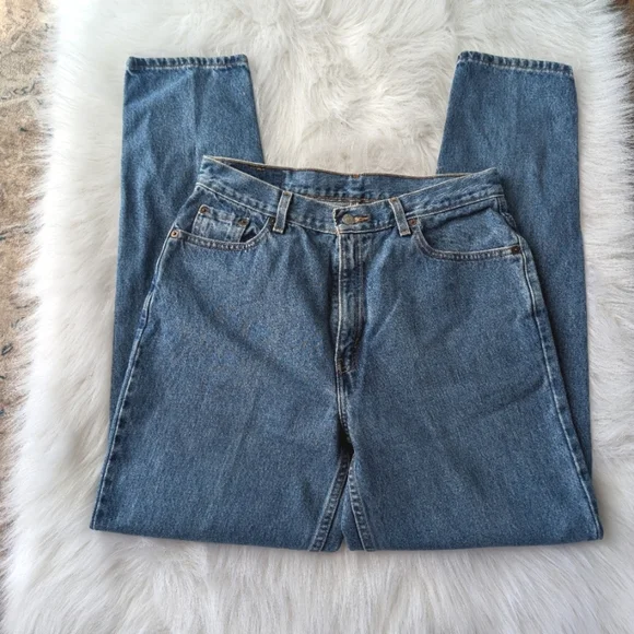 Rare Vintage Levis 512 Medium Wash High Waisted Jeans Waist 33" - Picture 2 of 14